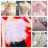 Natural Ostrich Feather Ribbon Trim 10M Diy Sewing Decor for Wedding Dress Clothing Craft Needlework Handicraft Feather Cloth