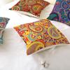 Kombination im Ethno-Stil Polyester Bedruckter Kissenbezug Boho-Stil Kaschmirblume Kissen Lendenkissenbezug