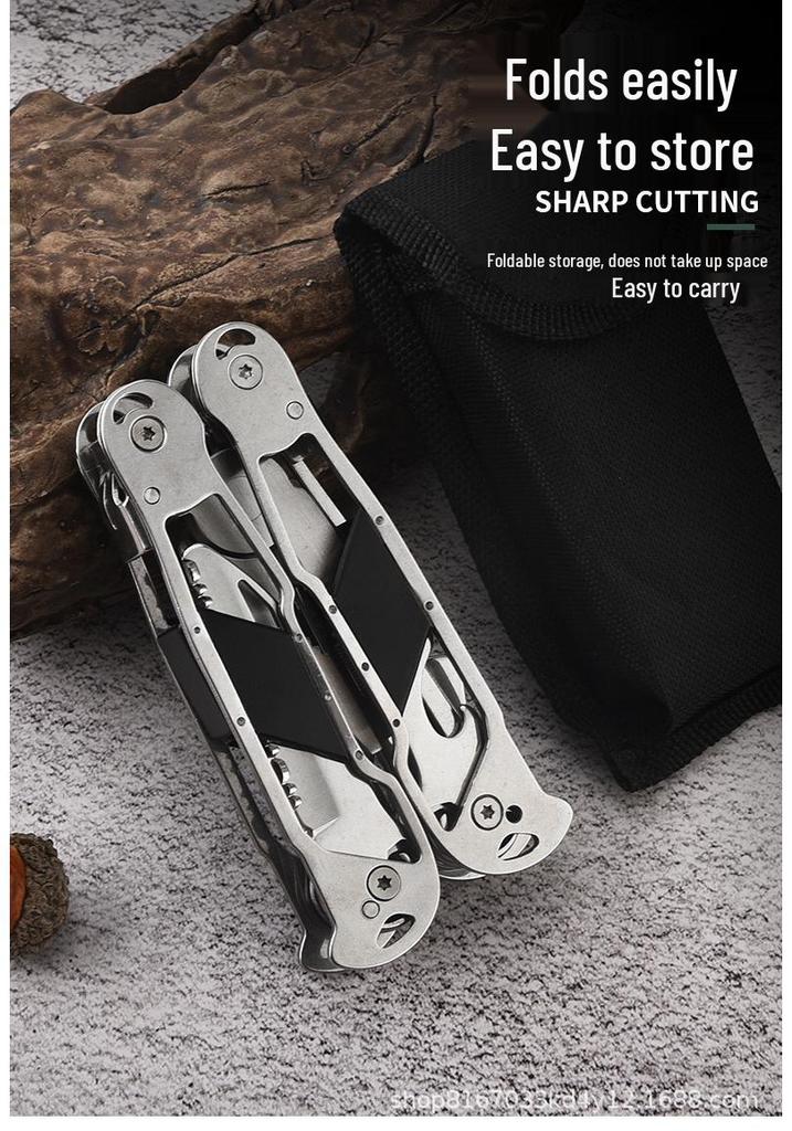 Stainless Steel Portable Multi-tool Knife with Folding Pliers