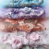 Rhinestones 3D Flowers Beaded Lace Fabrics Applique Embroidery Sewing On Patches For Diy Wedding Evening Dress Clothing Patches