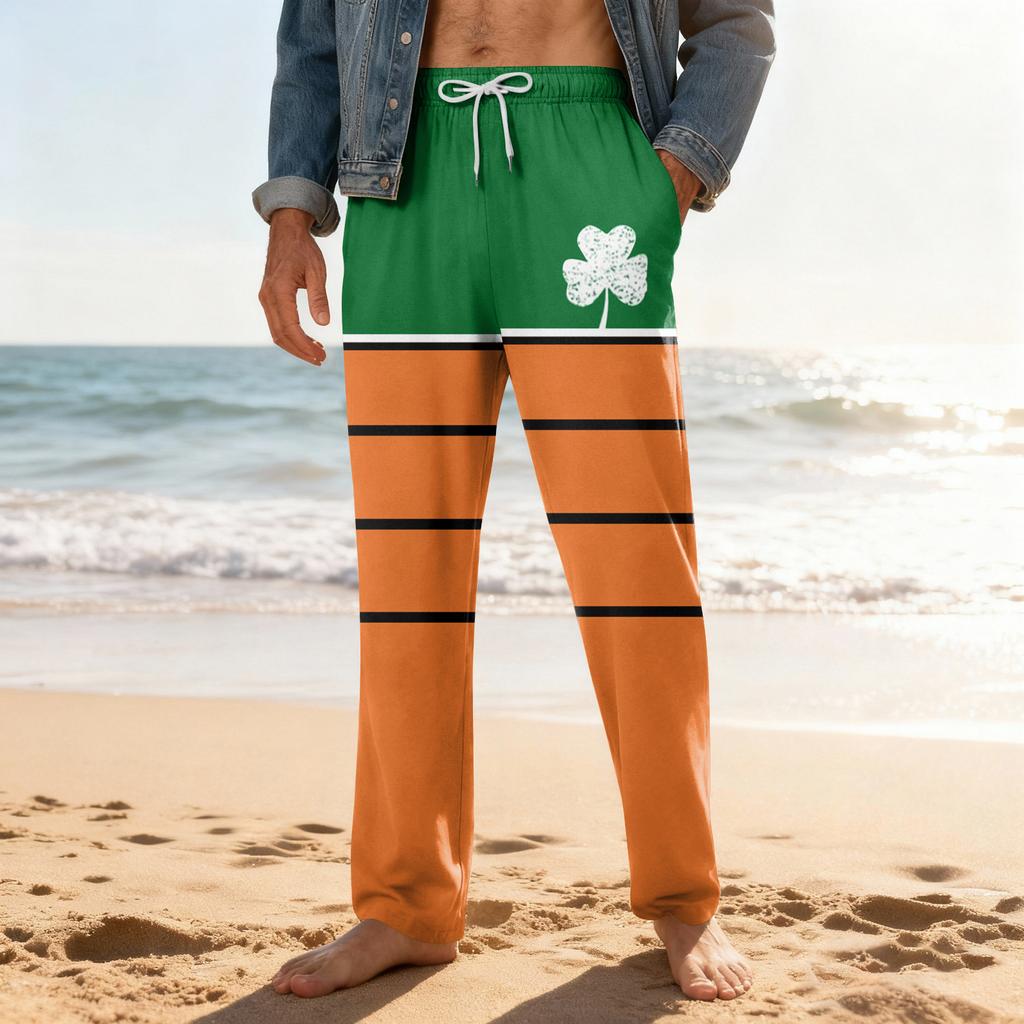 Men's Home Soft Pajama Pants Drawstring With Pockets Casual Sports Pants