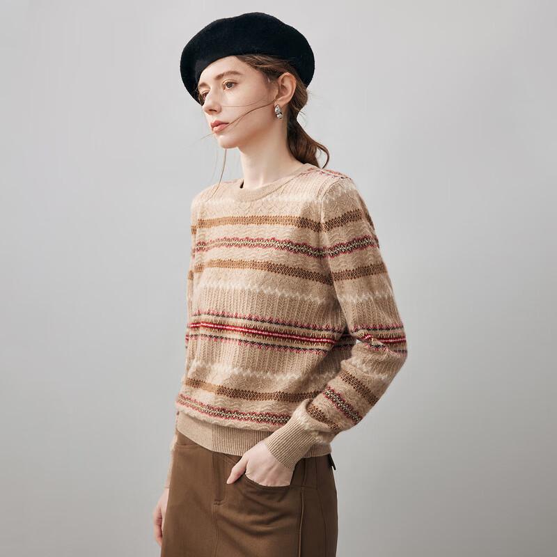 KEMEN BOKKA 2025 A/W Women's Fair Isle Jacquard Cashmere Sweater