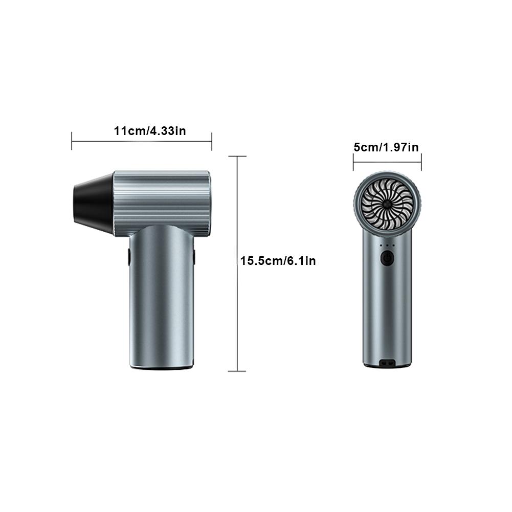 X7 Turbovifte Mini Turbo Jetvifte Voldsom Turbovifte USB Oppladbar 40mm Kulvert Børsteløs Motor Høyhastighets Kanalvifte