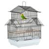 Steel Bird Cage Aviary with Removable Tray and 2 Feeders Finches Budgies 50.5x41x63 Cm White
