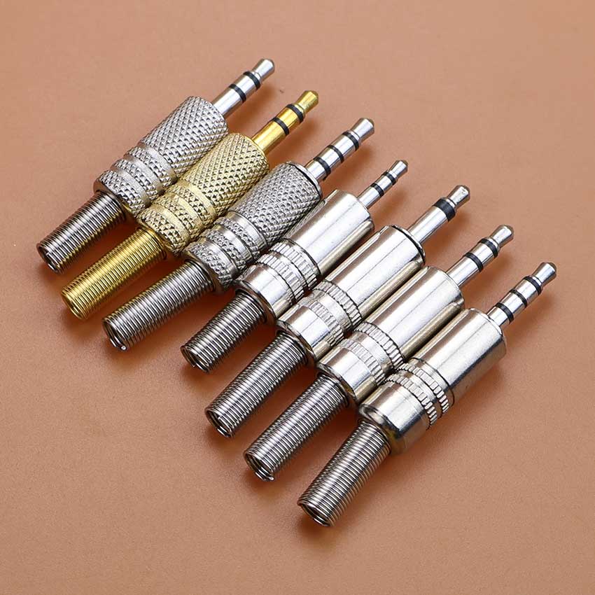 2/5/10pcs 2.5mm 3.5mm Headphone Male Plug Mono Stereo Audio Solder Cable Connector 2/3/4 Pole Earphone Jack AdapterGood Product