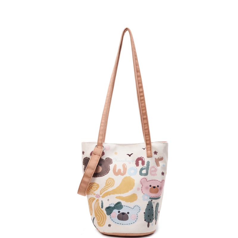 Bucket Bag Women's Cartoon Shoulder Crossbody Bag