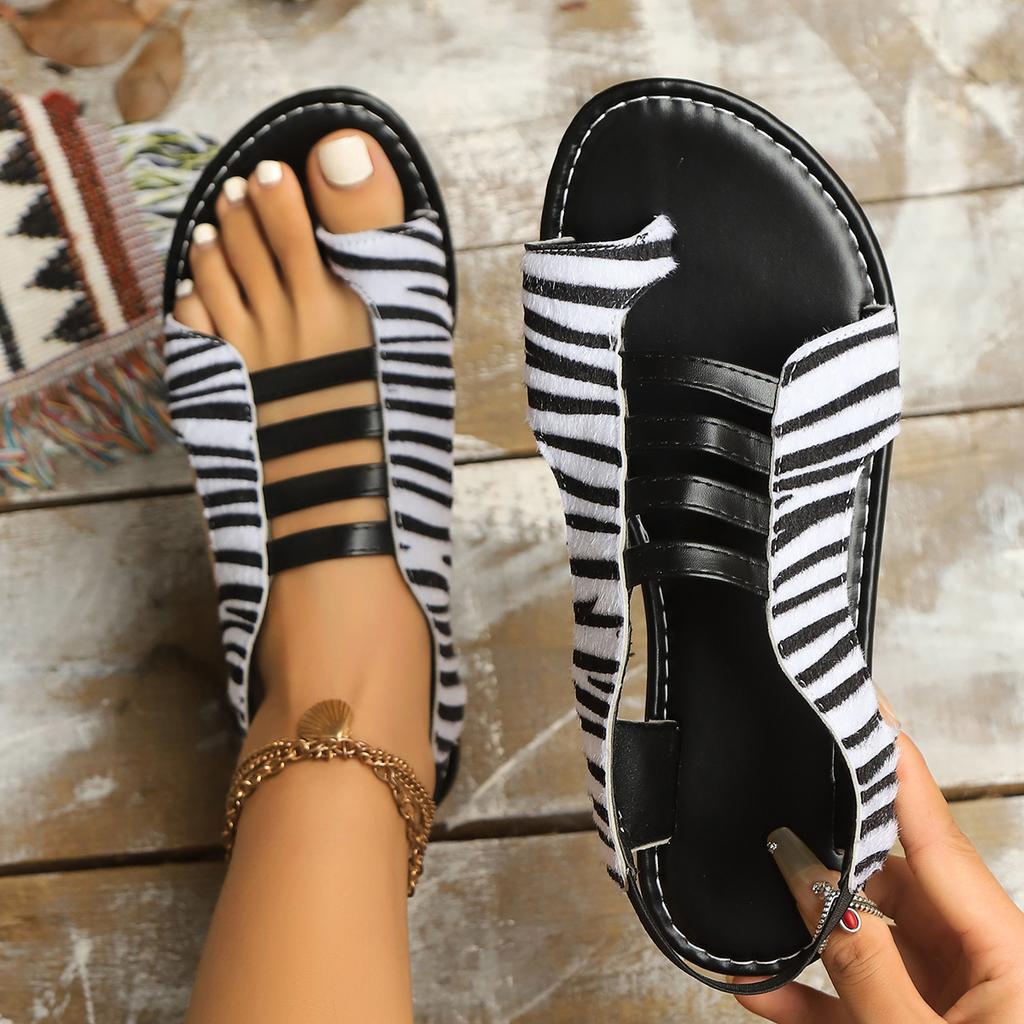 Fashion Women Sandals 2025 New Summer Flat Shoes Women Clip Toe Beach Designer Sandals Sling Back Fashion Casual Shoes Women Flip Flops