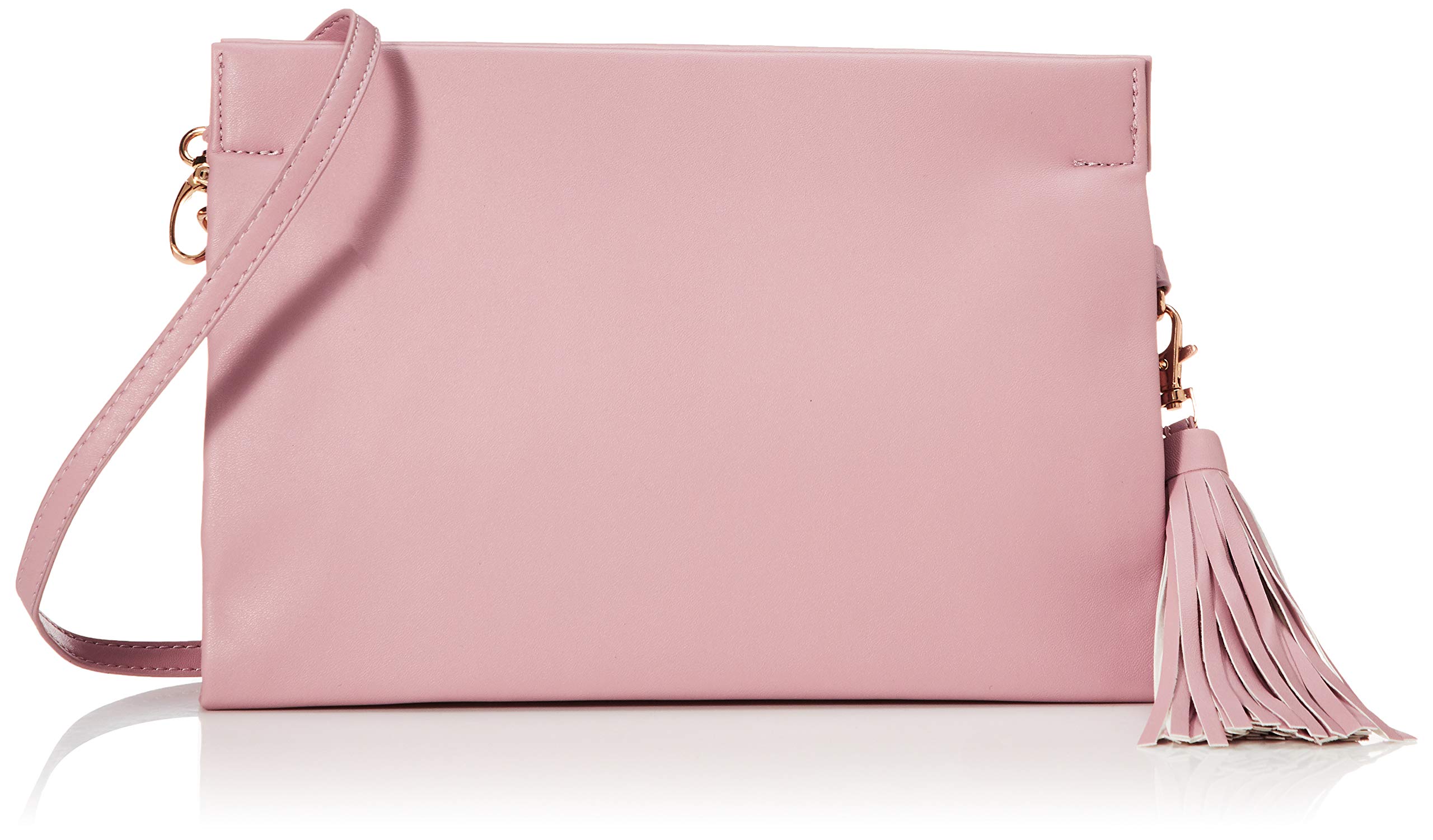 [В Коллекции] Квадратная Сумка на Плечо с Кисточками, Розовая