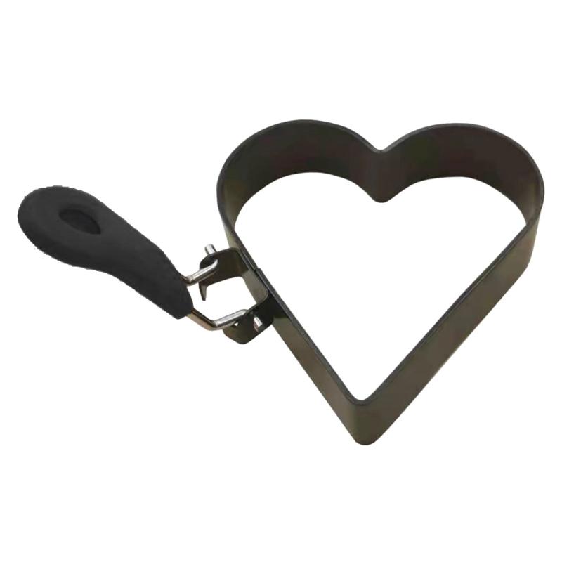 Large Heart Eggs Rings Stainless Steels Heart Eggs Rings for Perfectly Shape Eggs and Pancakes In the Kitchens