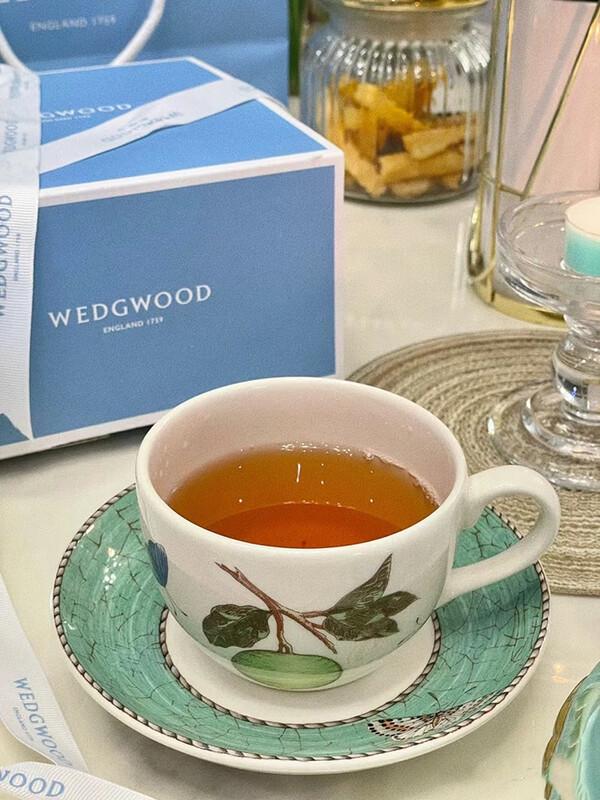 Wedgwood Sarahs Garten Keramik Tasse & Untertasse Set