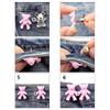 2Pcs Bear Shaped Jean Button Pin Adjustable Waist Buckle Extender Button Detachable Jean Button Pins, No Sewing Required