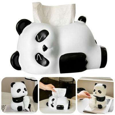 Panda Paper Towel Case Cute Cartoon Tissue Storage Box Multi-functional Large Capacity Simulation Animal Napkin Holder