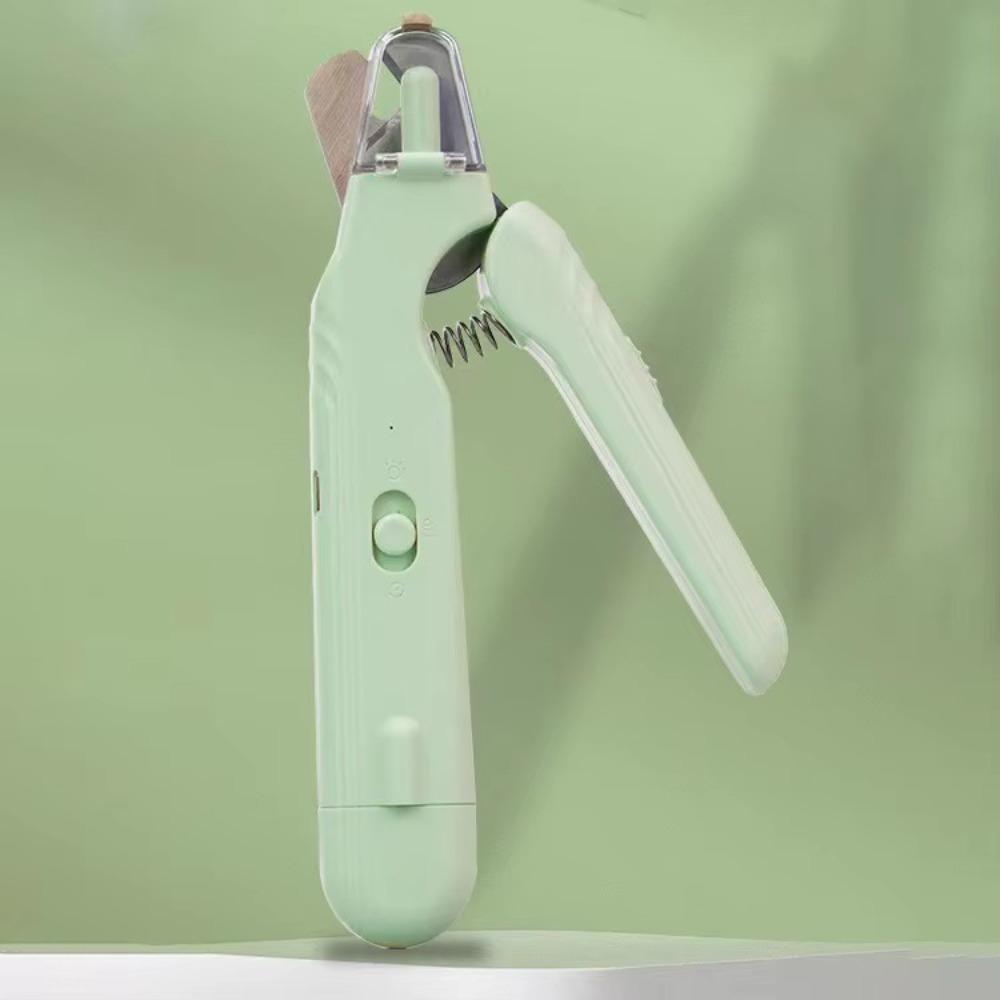 

Safety Lock Dog Nail Clipper 2-in-1 Electric Nail Grinder Pet Claw Grooming Novice Use зелёный