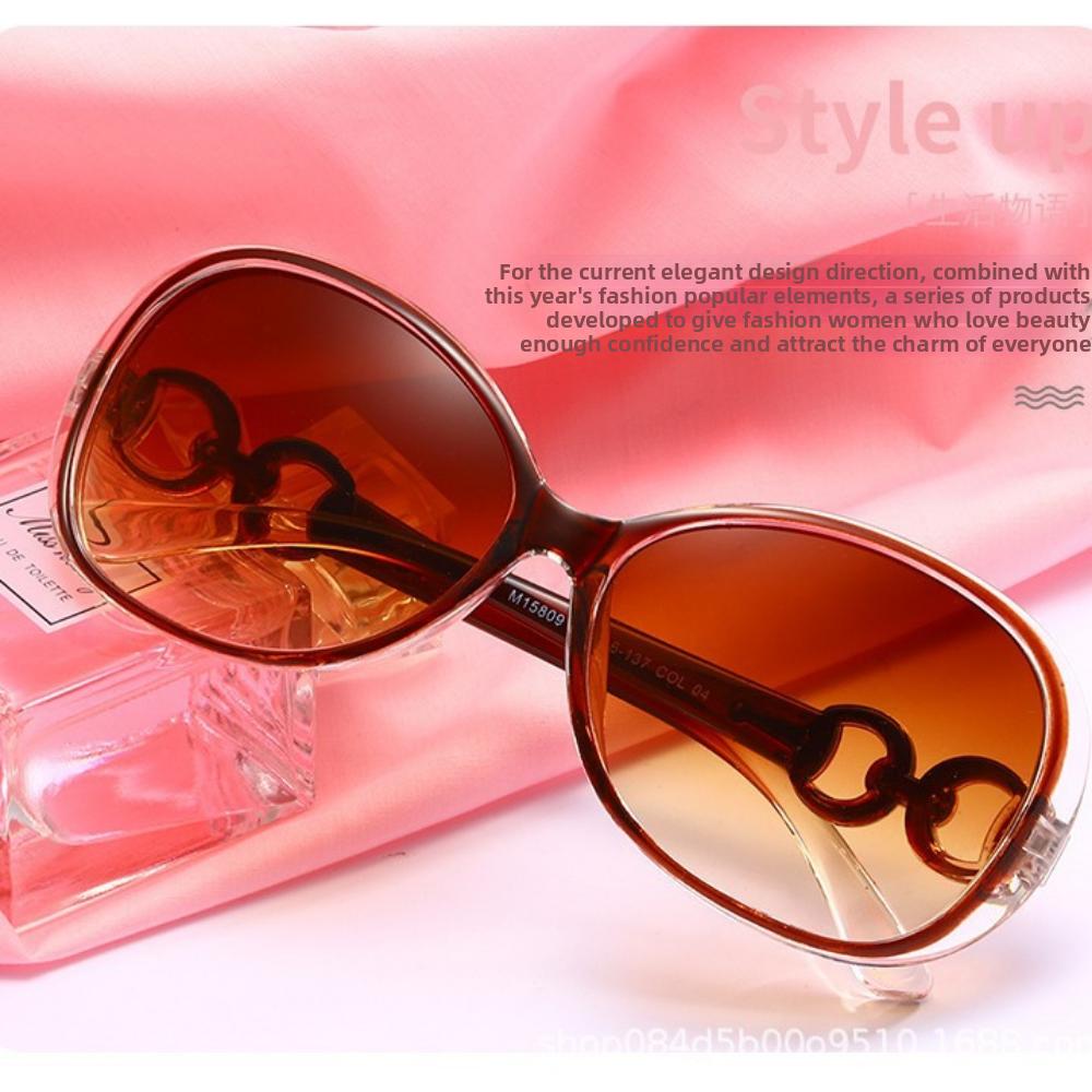 2025 new sunglasses women's UV protection trend large frame sunglasses European and American fashion driving sunglasses