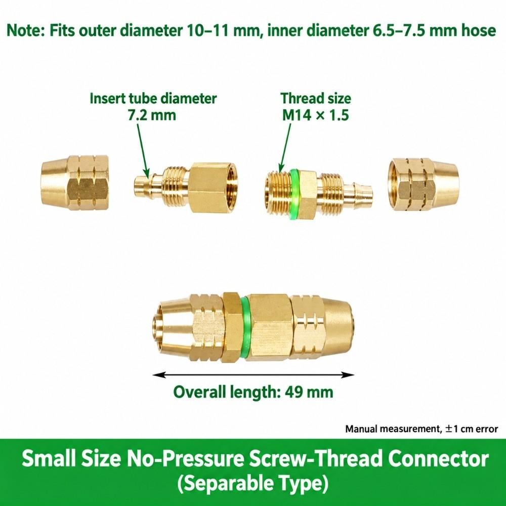 High Pressure Quick Coupling Connector Copper Copper Hose Connector for Dosing Hose Connection