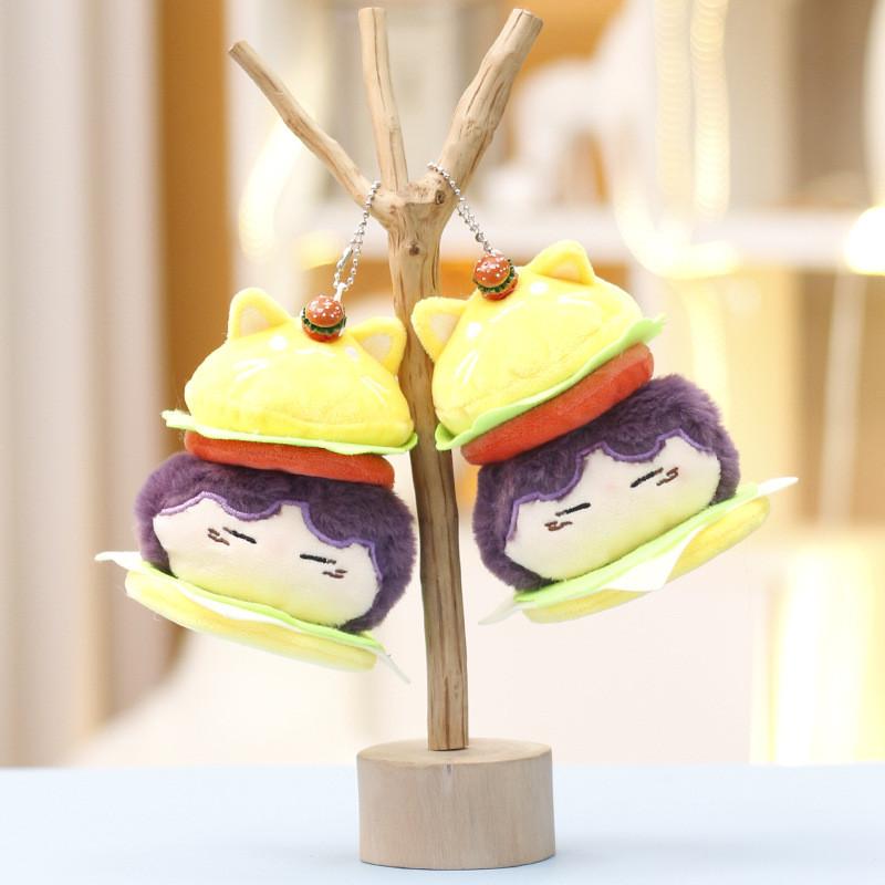 Love And Deepspace Rafayel Hamburger Plush Toy Anime Stuffed Doll Gift Keychain