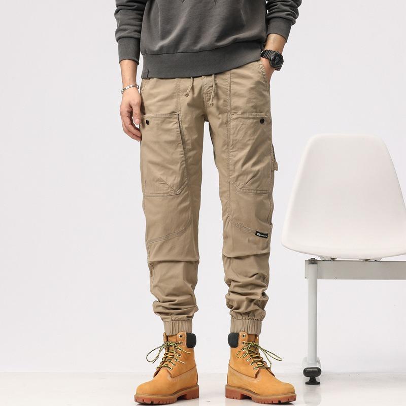 

Overalls Men s Trendy Brand Outer Pants Blue Men s Sports High-end Trousers Men s Outdoor Casual Pants 28 хаки