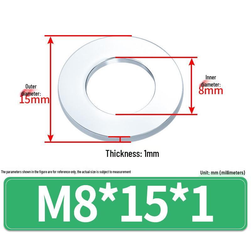 Extra Large Galvanized Metal Flat Washers - Sizes M1.6 to M14