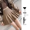 New 2024 Women's High Waist Black Pleated A-line Skirt - Short, Slimming, Summer to Autumn Style