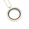 Trendy Gold/ Silver Locket Necklace Gorgeous Floating Round Locket Pendant DIY Jewelry All-match for Women Friendship