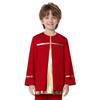 Boys Liturgical Dance Costume Long Sleeve Metallic Color Block Patchwork Top Dancewear