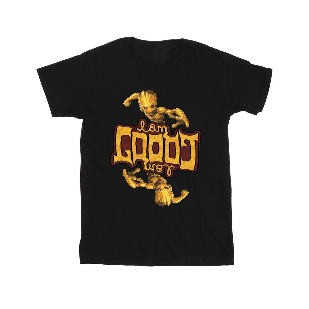 Marvel Mens Guardians Of The Galaxy Groot Inverted Grain T-Shirt