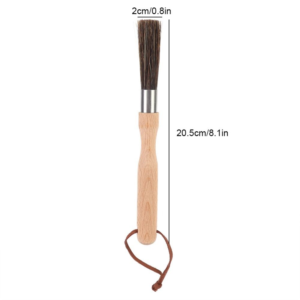 Wood Handle Coffee Machine Brush Stainless Steel Coffee Brush Accessories  Coffee Grinder Cleaning