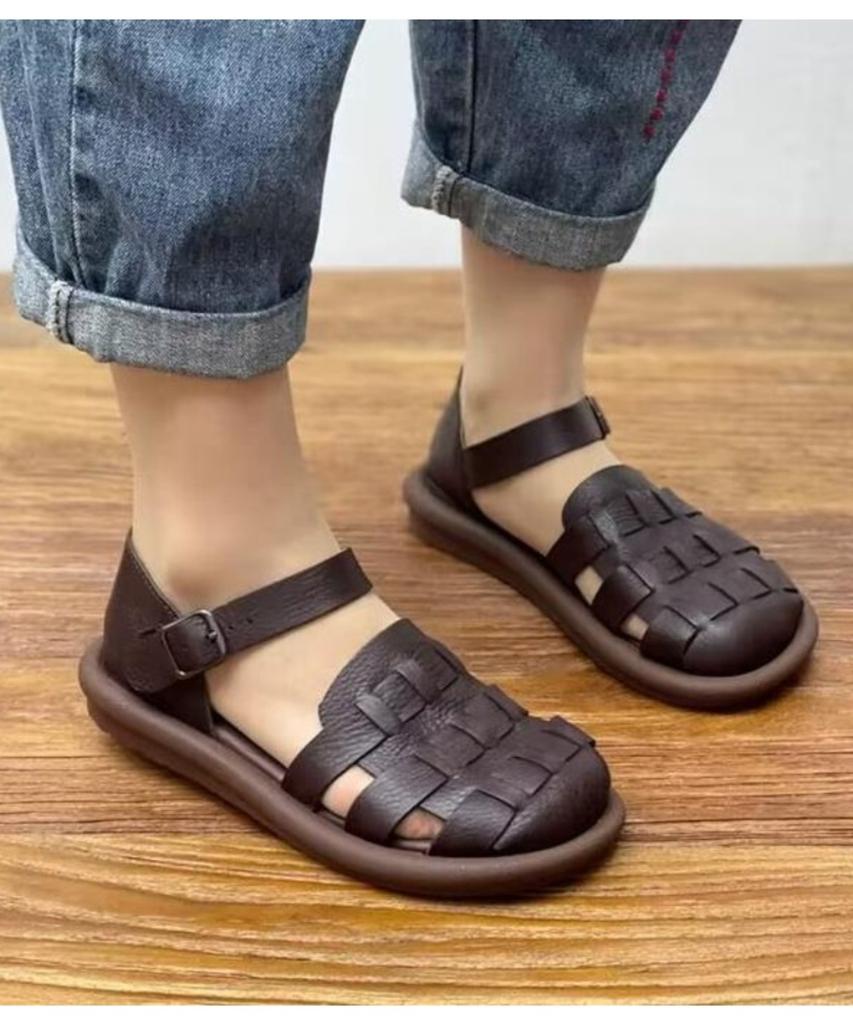 Móda Dámské sandály Léto S otevřenou špičkou Dámská obuv Ploché sandály pro ženy Protiskluzové Pohodlné Lehké Chodící sandály