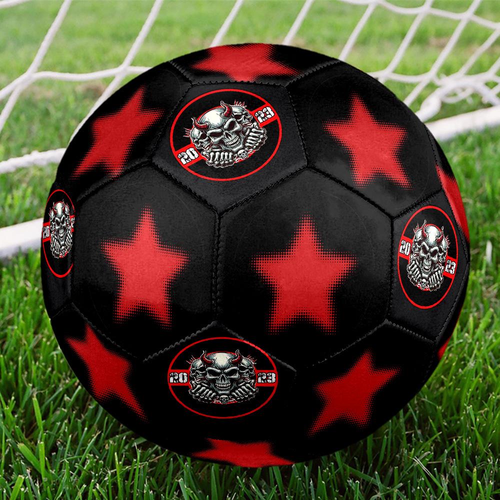 1PC Star Devil Skulls Edition Soccer Ball Size 5 Football Machine Sewn Indoor/Outdoor Universal Football W35