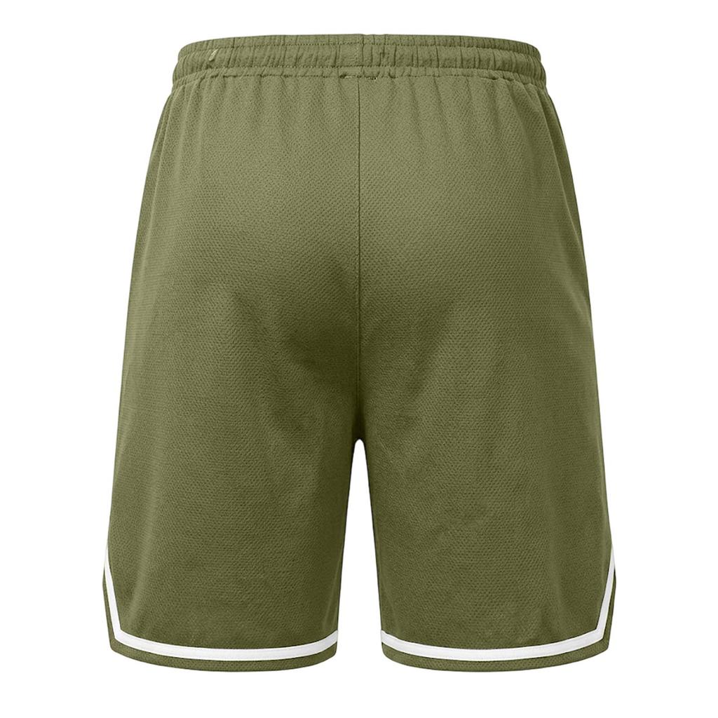 Men's Breathable Mesh Athletic Shorts Lightweight Casual Sportswear with Elastic Waistband and Drawstring for Outdoor Activities and Gym