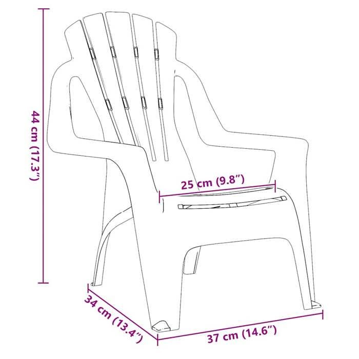 VidaXL Chaises de jardin pour enfants lot de 2 rose 37x34x44 cm PP 364741
