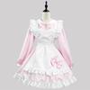 Costume da Cameriera Giapponese Bianco e Nero Super Carino - Manica Lunga