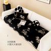 Simple Leather Sofa Cushion Chenille Four Seasons Universal Living Room Straight Row Sofa Cover Cloth Towel  New Anti-Cat Scratch