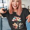 Adorable Valentine's Cats Graphic T-Shirt – Cute & Comfy Cat  T-Shirt Unisex T-Shirt