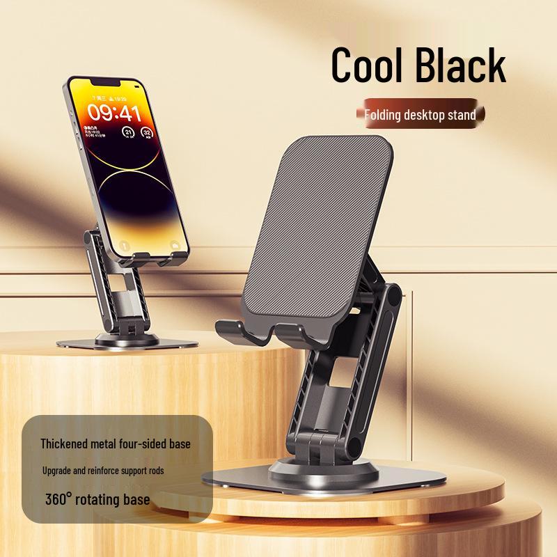 Suport metalic pliabil rotativ la 360° pentru laptopuri, tablete și telefoane