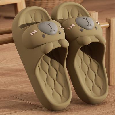 Capybara Bathroom Slippers Non-Slip Pool Sandals EVA Cute Shower Shoes Comfortable Cartoon Bathing Shoes for Summer Beach