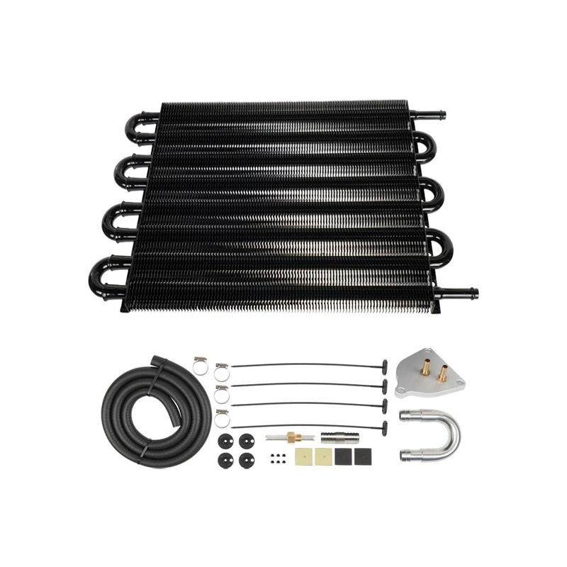 Universal Automotive air conditioning 8-row tube condenser oil cooler + transmission connector + U-tube