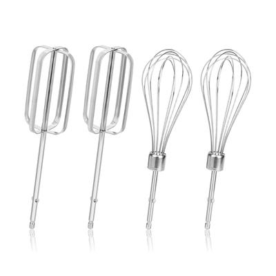 4 Count Stainless Steel Kitchen Whisk Attachments Beaters Cream Whipping Tool for Hand Mixer Perfect for Baking Tasks