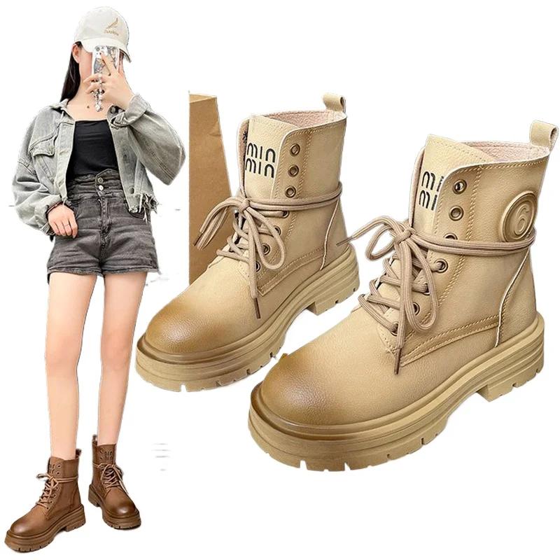 Модные женские сапоги SyfIyno осень-зима ретро-мода на платформе — фото 6