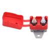 2Pcs 25A Circuit Breaker Auto Reset Function Red Sheath Design Fixed Mounting Wing for 6-28V Voltages Ranges Systems