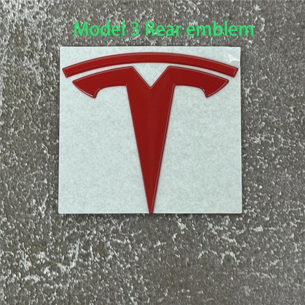 100% Authentic Tesla Model 3/Y Metal Logo Emblem - Front or Rear Trunk Replacement Kit Exterior Decoration Parts Car Accessory