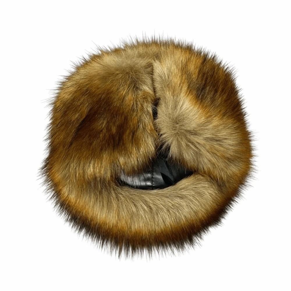 Faux Mink Trapper Hat Men Windproof Protection Winter Snow Hat Earflap Fleece Cap Daily Commute