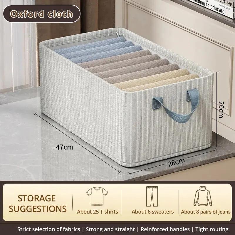 1 Piece of Clothing Storage Box, Household Foldable Clothing Storage Box, with Steel Frame Wardrobe for Organization and Storage