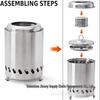 Stainless Steel Portable Wood Stove: Indoor/Outdoor & Smokeless