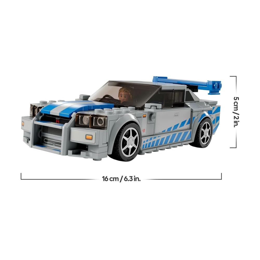 LEGO Speed Champions Nissan Skyline GT-R R34 Toy Building Set for Kids Ages 9-11 Vehicle Model 76917