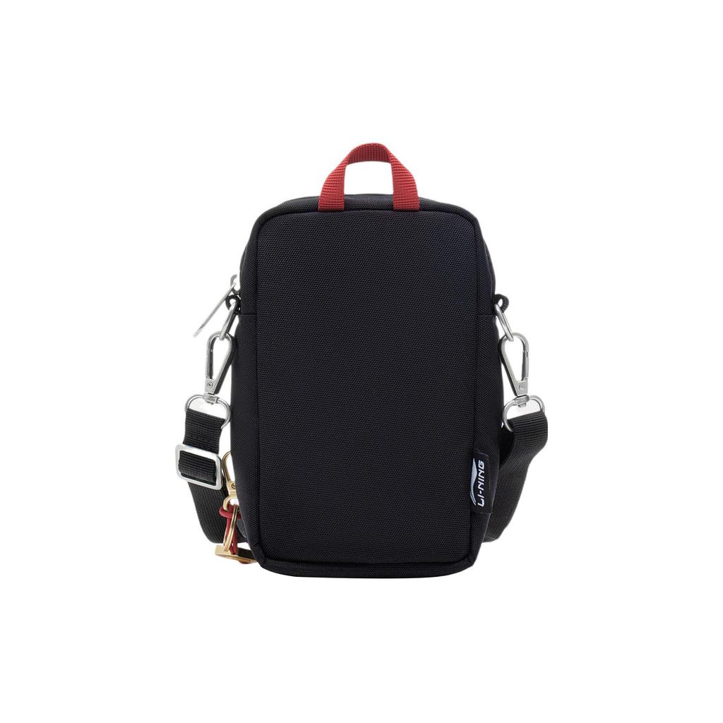 New LiNing Sports Life Collection Embroidery Detail Shoulder Bag, Crossbody Bag Regular Unisex Black ABDT165-1
