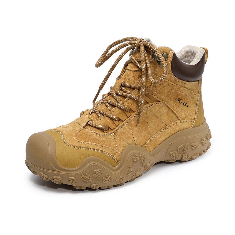 Leather Shoes Short Boots Casual Martin Boots Women's Boots Non-slip and wear-resistant mountaineering leather boots