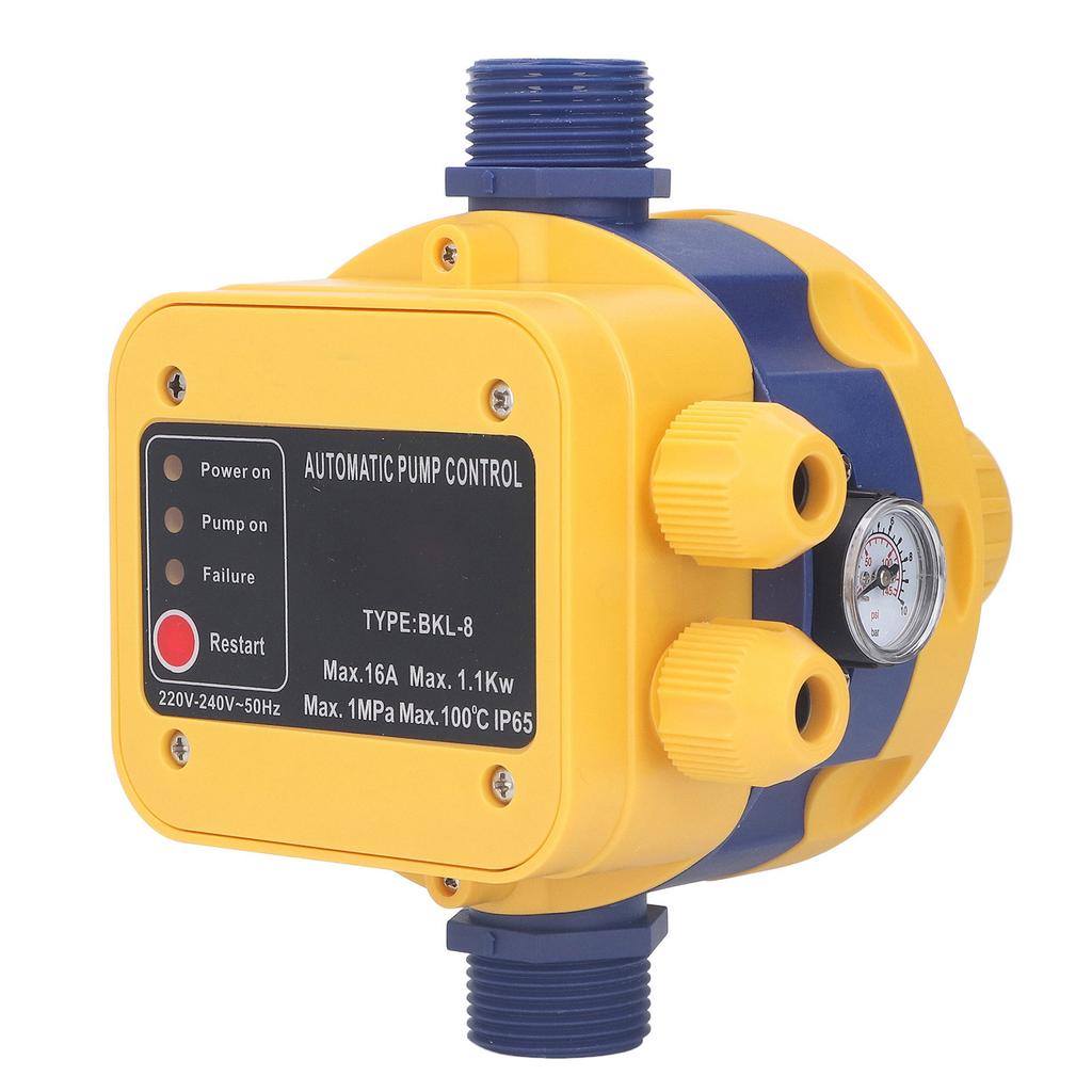 Automatic Water Pump Controller Electronic Pressure Switch 145PSI Adjustable Shortage Protection 1.5bar‑3.0bar 220V‑240V