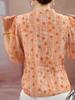 Elegant 2026 Age-Reducing Polka Dot Blouse - Stylish Three-Quarter Sleeve Summer Top
