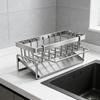 Multifunctional Carbon Steel Kitchen Rack, Sink Drain Storage Organizer, Drainage Design for Sponge Dishcloth Washing Tools
